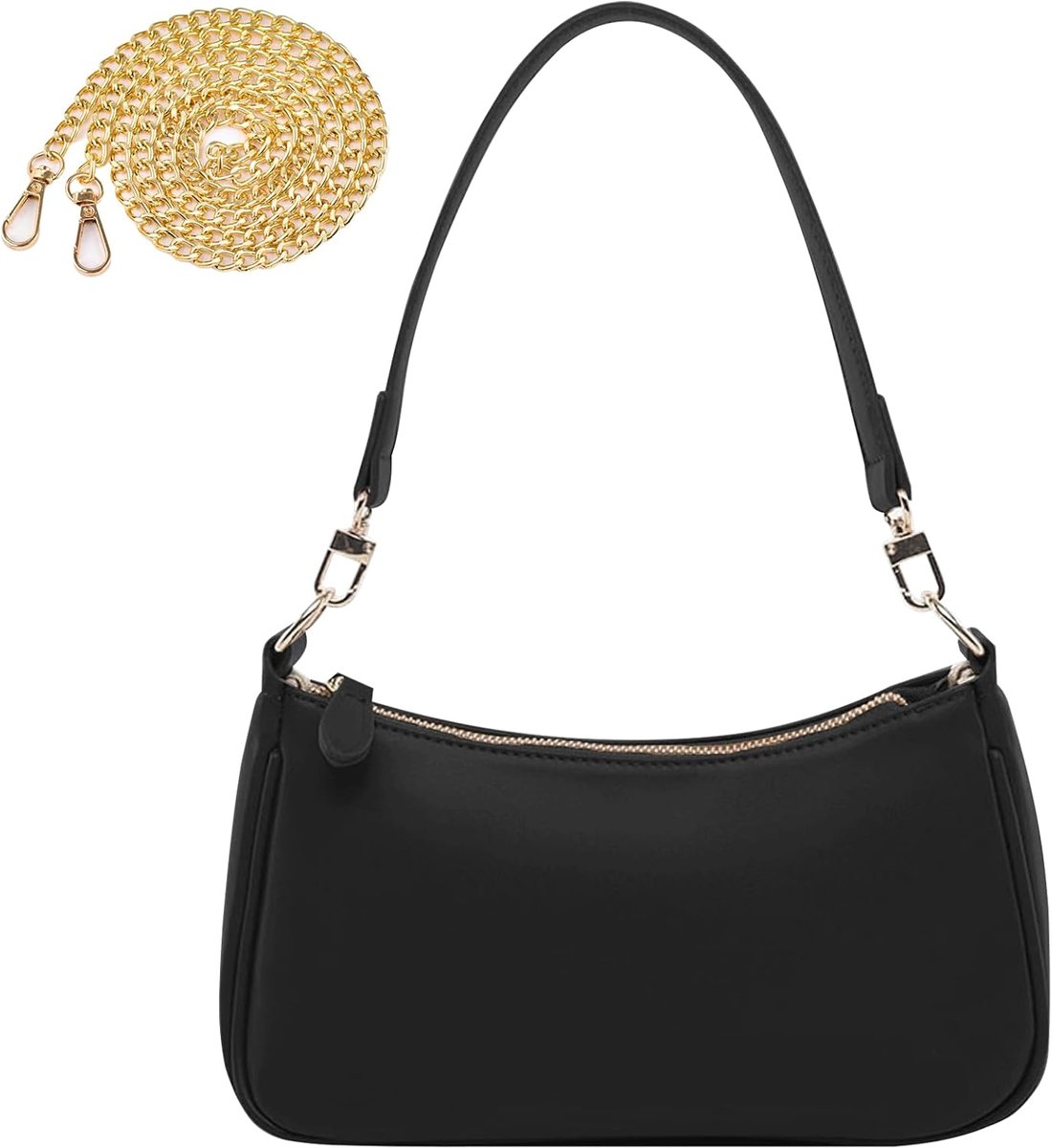 Schoudertas dames klein - nepleer - met ketting - stijlvolle uitstraling - ShopVlot