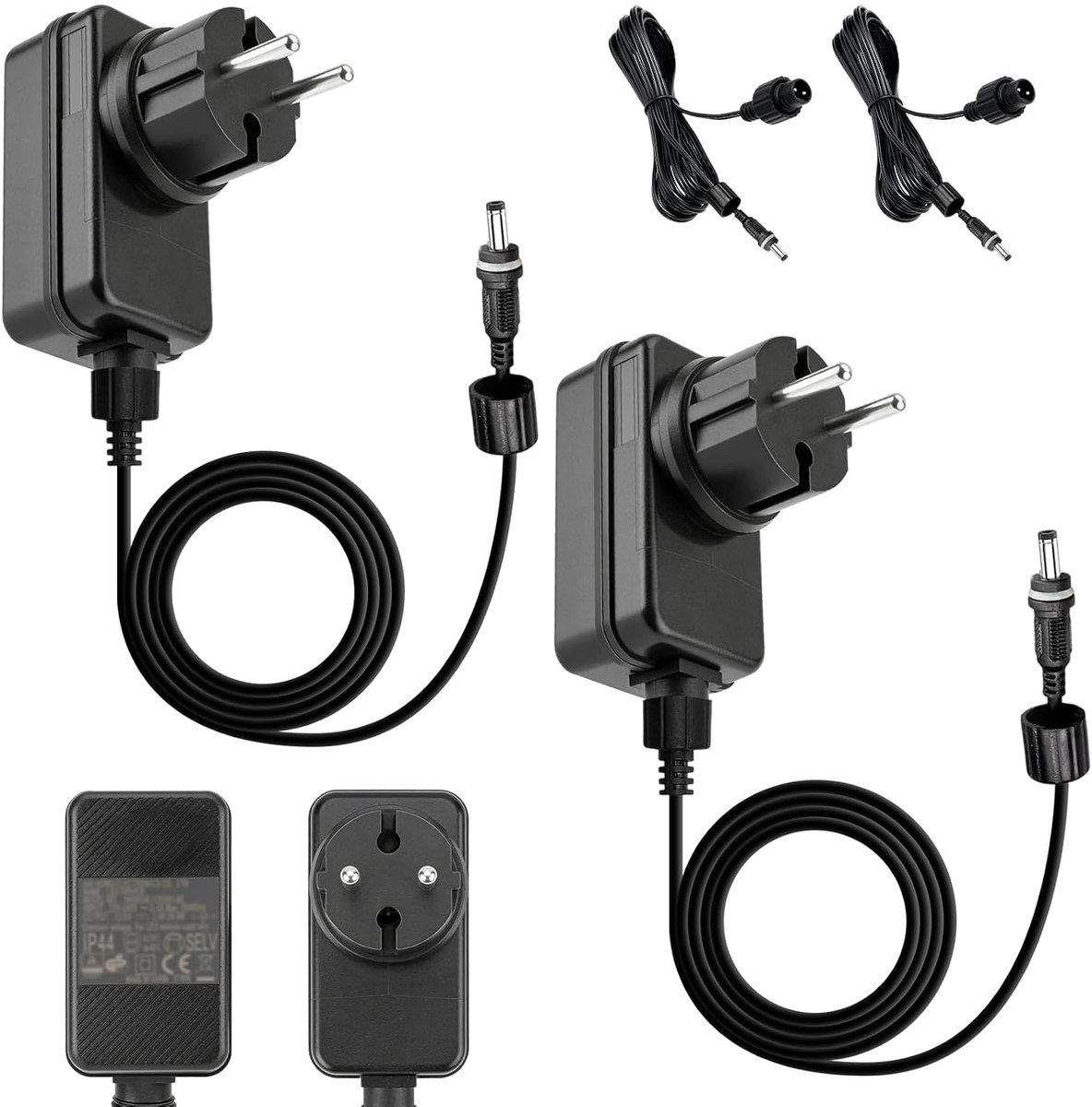Tuinen verlichting LED adapter 24V 1A - 1,5 m kabel - IP44 weerbestendig - ideaal voor tuinverlichting - ShopVlot