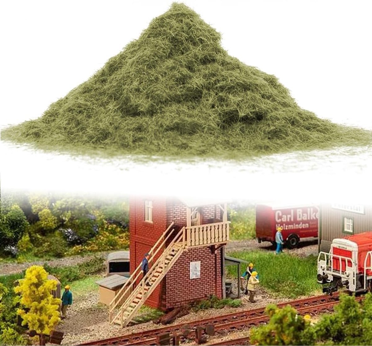 Kunstmos Grassoort - Donkergroen - Realistische uitstraling - Ideaal voor modelspoorlandschappen - ShopVlot