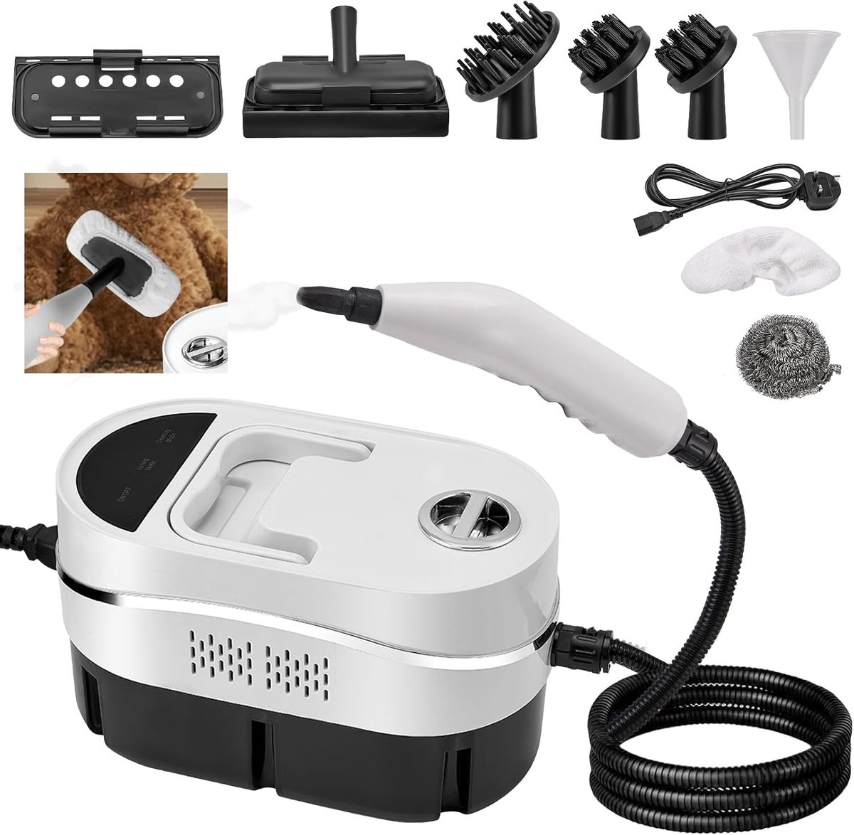 Stoomreiniger 1200 ml - 8-in-1 multifunctioneel - 105-120 °C - Voor grondige reiniging - ShopVlot