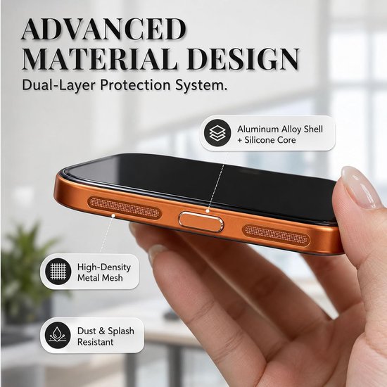 Speaker protector voor iPhone 17 Pro Max - USB C stofbescherming - metalen gaas - houdt luidsprekers schoon - ShopVlot — afbeelding 2