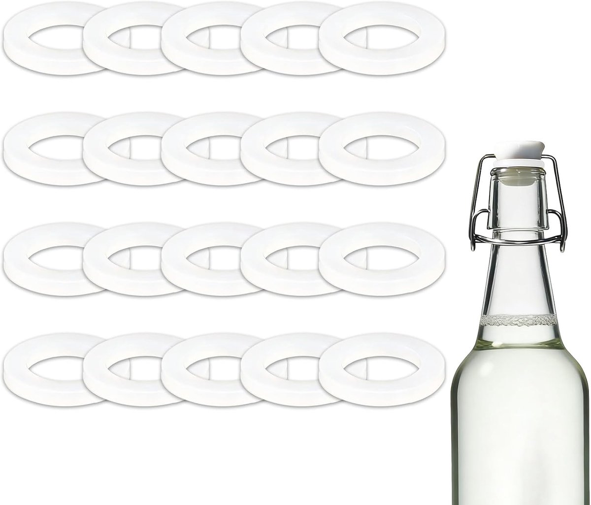 Siliconen afdichtingen voor bierflessen - 20 stuks - geschikt voor schroefdop - perfecte luchtdichte afsluiting - ShopVlot
