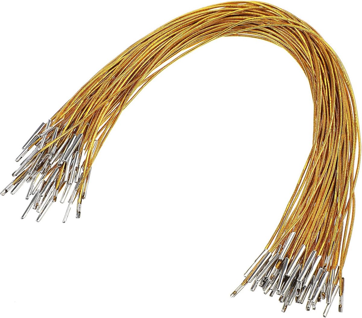 Elastieken voor gezichtsmaskers 30 cm - gouden rubberen koord - 50 stuks - veelzijdig gebruik - ShopVlot