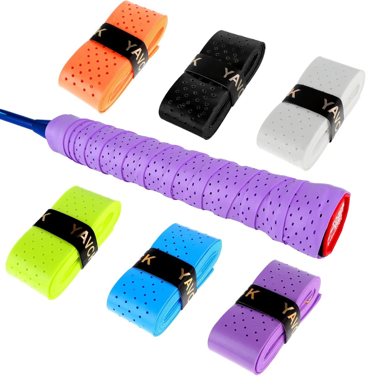 Tennis grip tape 6Pcs - Professionele grip - Vochtabsorberend - Verbeterde grip - ShopVlot