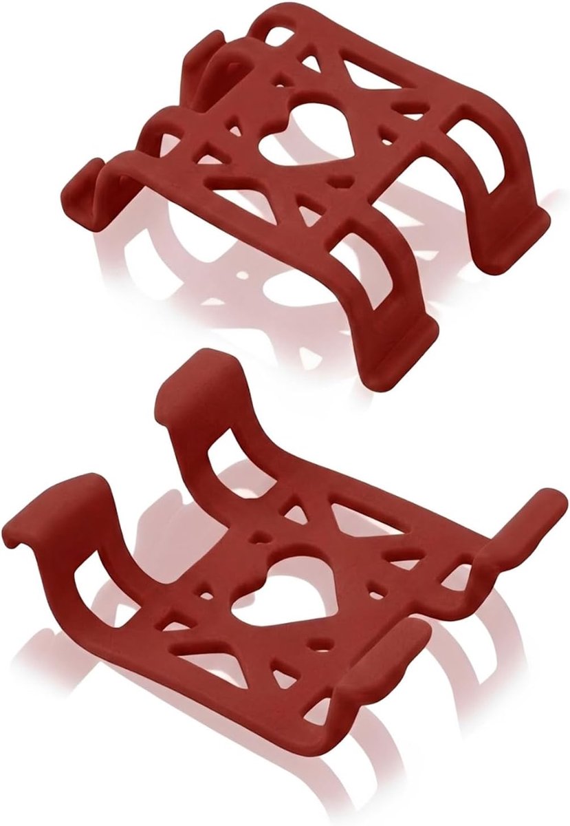 Rubberen bevestigingen voor Tracti Dog GPS-halsband - bordeauxrood - 2 stuks - waterdicht en duurzaam - ShopVlot