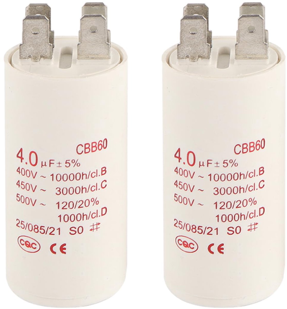 CBB60 condensator 4uf 450V AC - 4-pins - compact ovaal profiel - perfect voor airconditioning - ShopVlot
