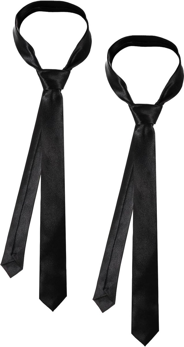 stropdassen dames 2 stuks - zwart - verstelbaar - perfect voor bruiloften - ShopVlot
