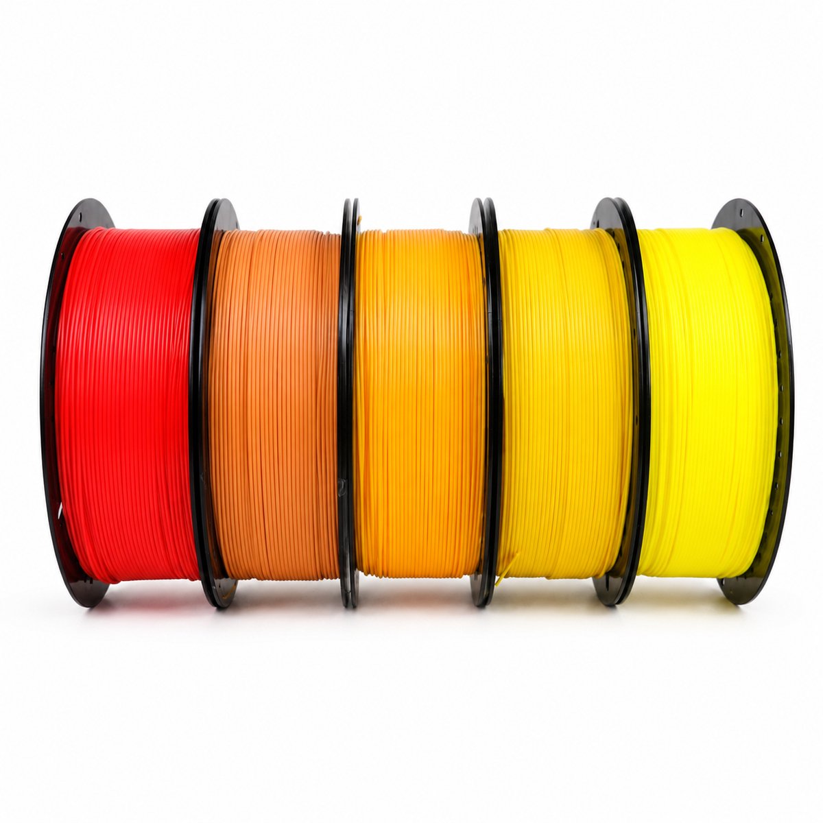 PLA+ filament - Voordeelbundel zomer - Rood, Koper bruin, Oranje, Goud, Geel - 1,75mm - 5KG - Koppelprint