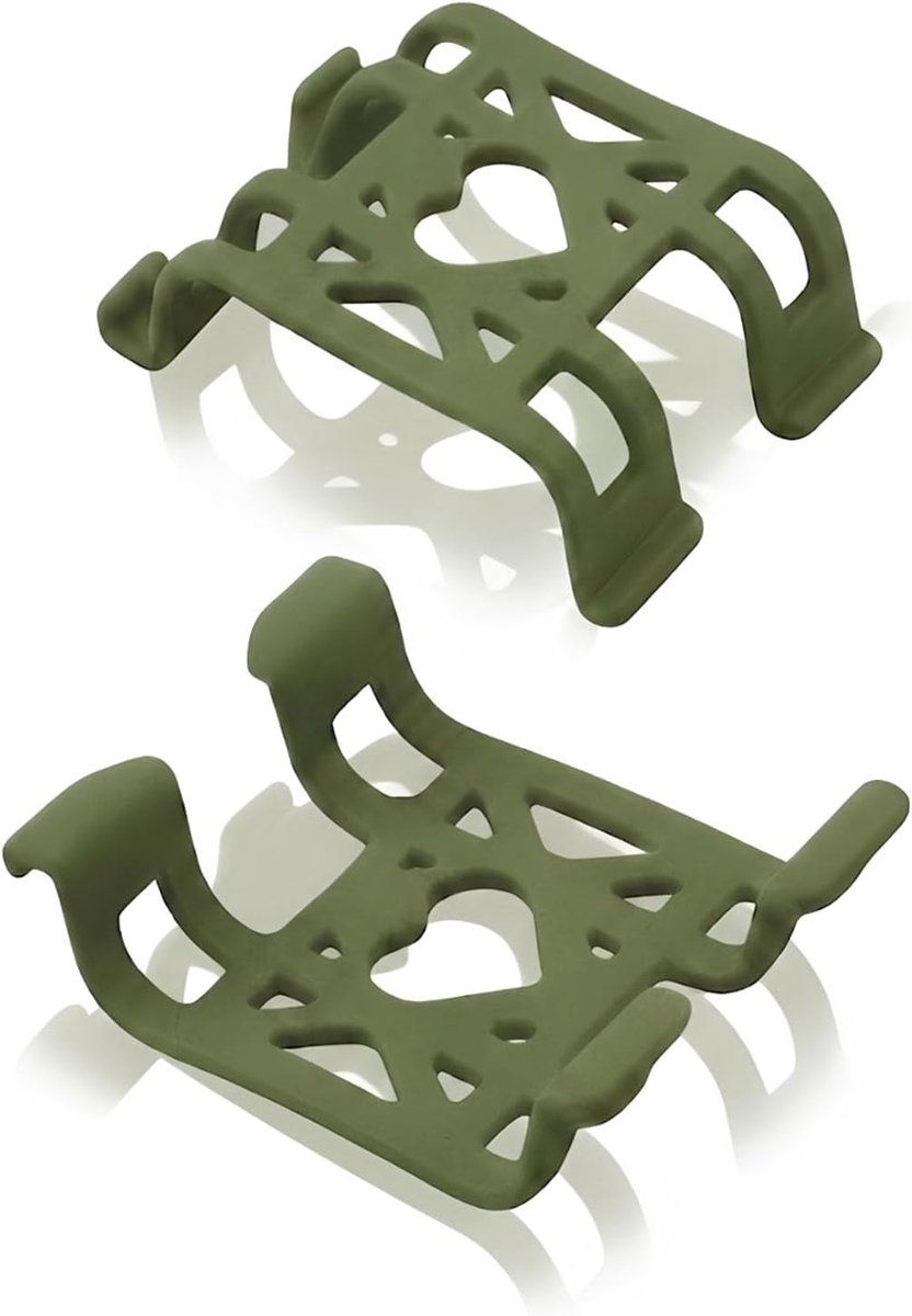 Rubberen bevestigingen voor Tracti Dog GPS-halsband - 2 stuks - legergroen - waterdicht en duurzaam - ShopVlot