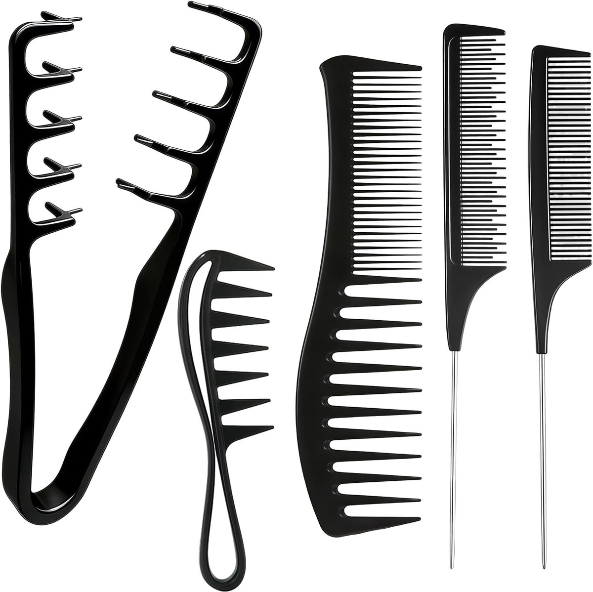 Stylingkam set 5-delig - veelzijdige kammen - voor volume en textuur - ideaal voor elk haartype - ShopVlot