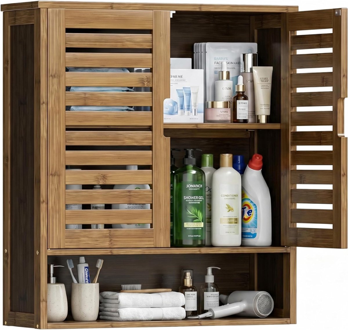 ZRNS® Kastje Badkamer - Wastafel Onderkast - Wastafelmeubel - Badkamermeubel - 2 Deuren