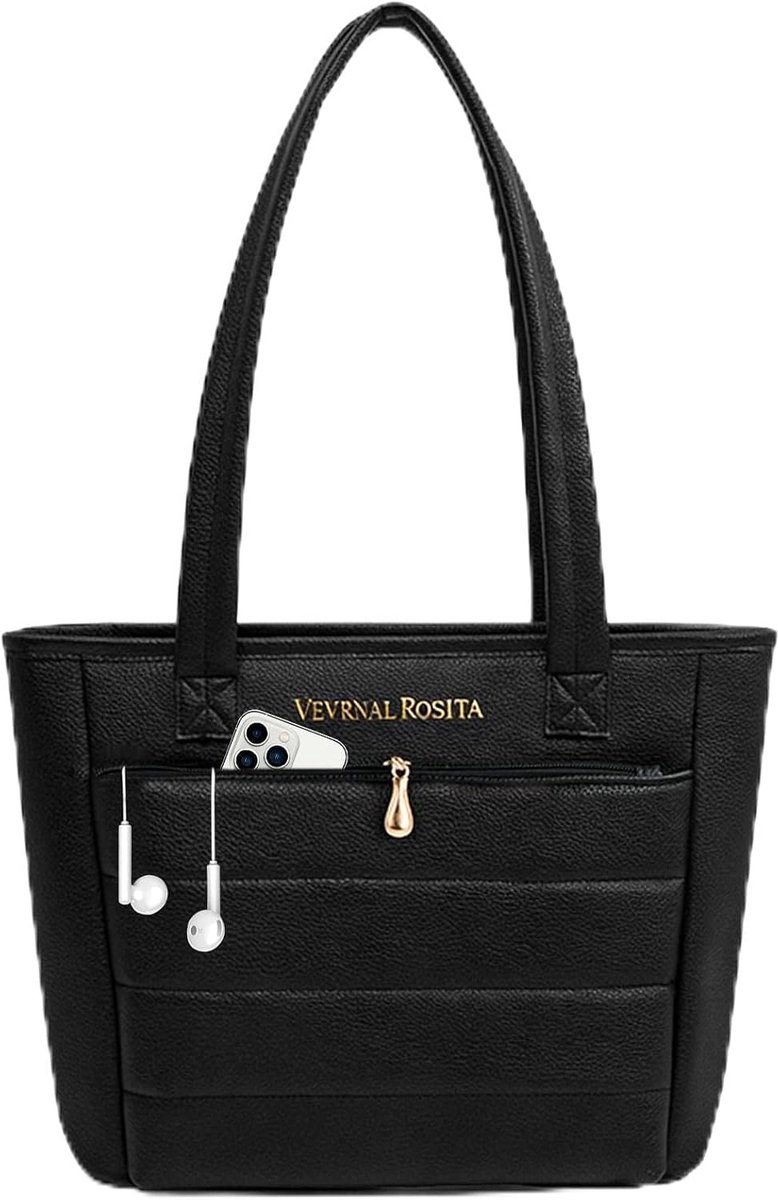 Dames handtas grote shopper - waterdichte leren tote bag - ideaal voor school - ShopVlot