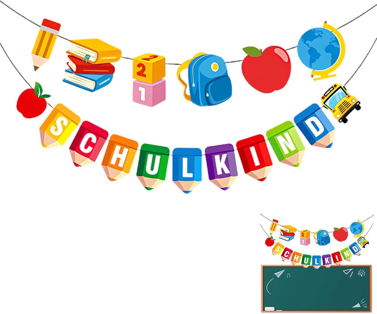 terug naar school banners 2 stuks - kleurrijk - eenvoudig uitvouwbaar - ideaal voor eerste schooldag - ShopVlot