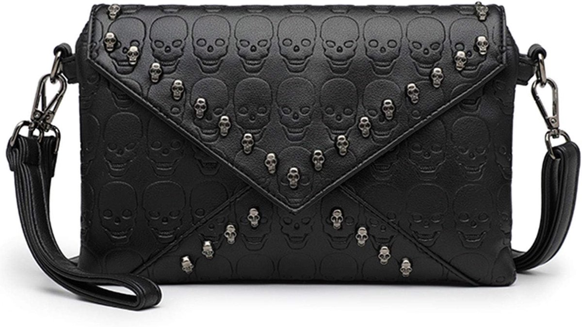 Crossbody tas voor vrouwen - PU leer - gothic punk stijl - perfect voor dagelijks gebruik - ShopVlot