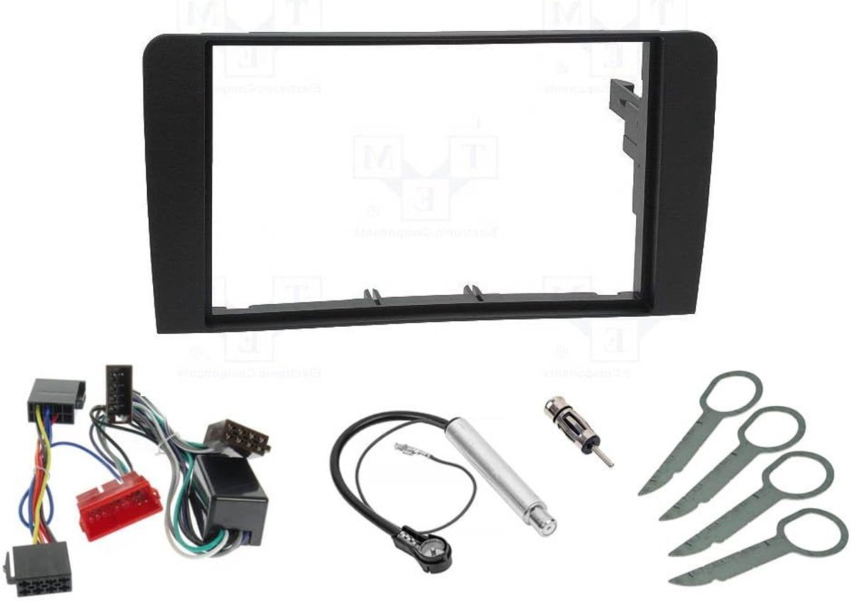 Radio panel set 2-DIN voor Audi A3 8P - inclusief adapters en montage - eenvoudig te installeren - ShopVlot