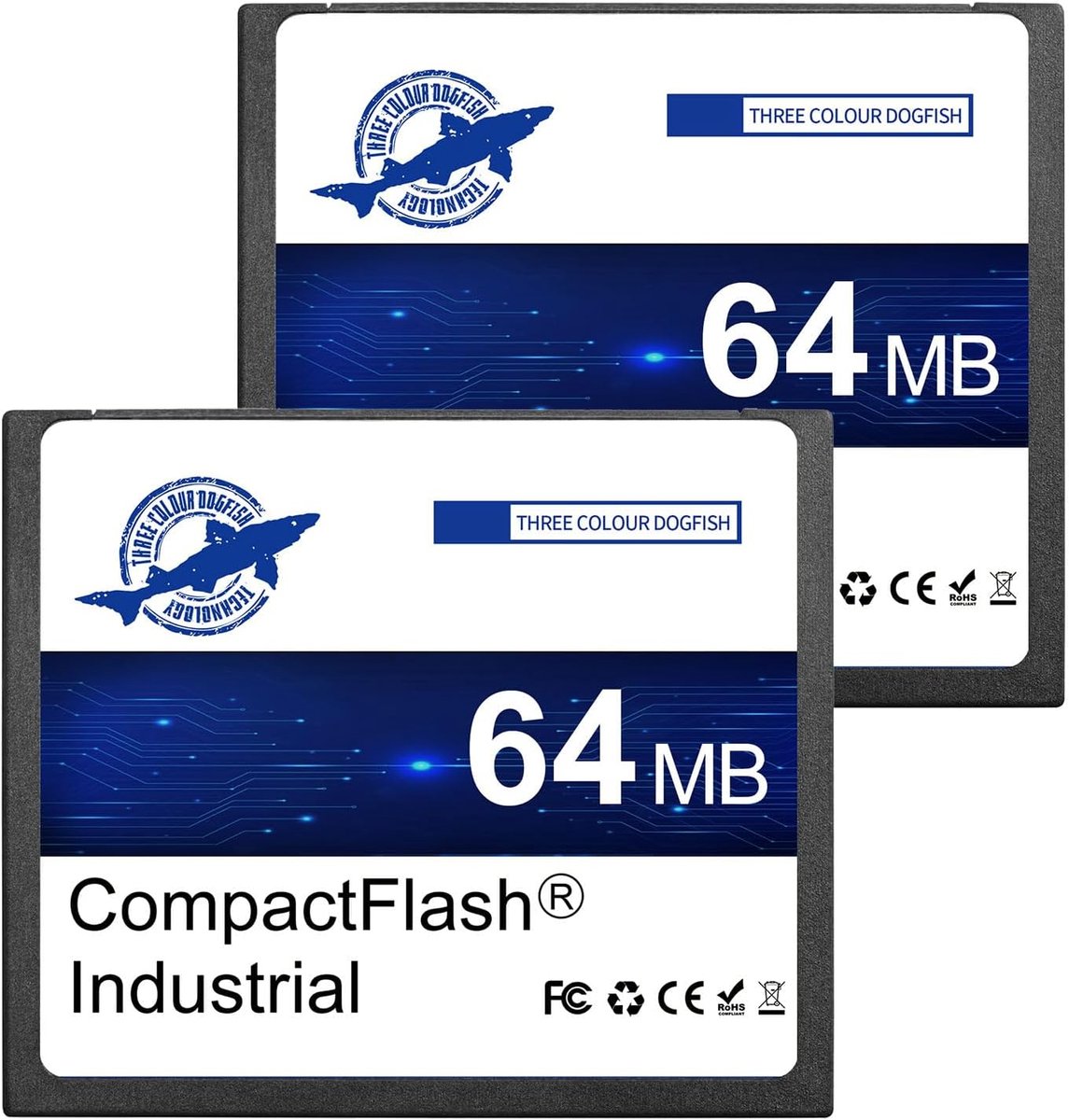 Dogfish Compact Flash Memory Card, 64MB, Pack of 2, Industrial CF Card Type I for Industrial Devices, CNC Machines - ShopVlot
