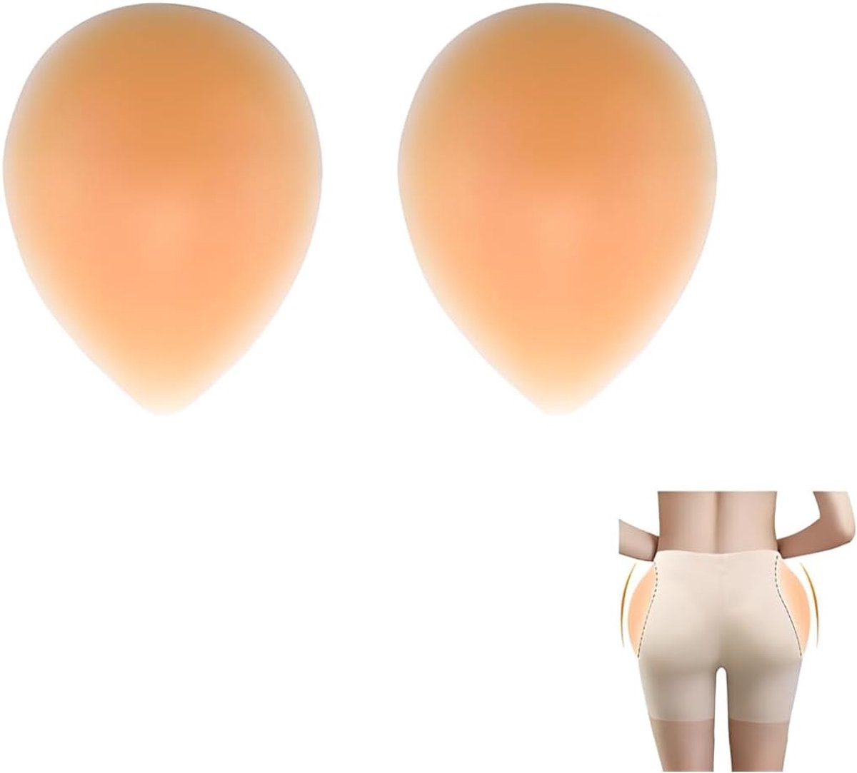 Self-adhesive silicone hip pads for a naturally shaped hips and buttocks, invisible bodyforming pads with - ShopVlot