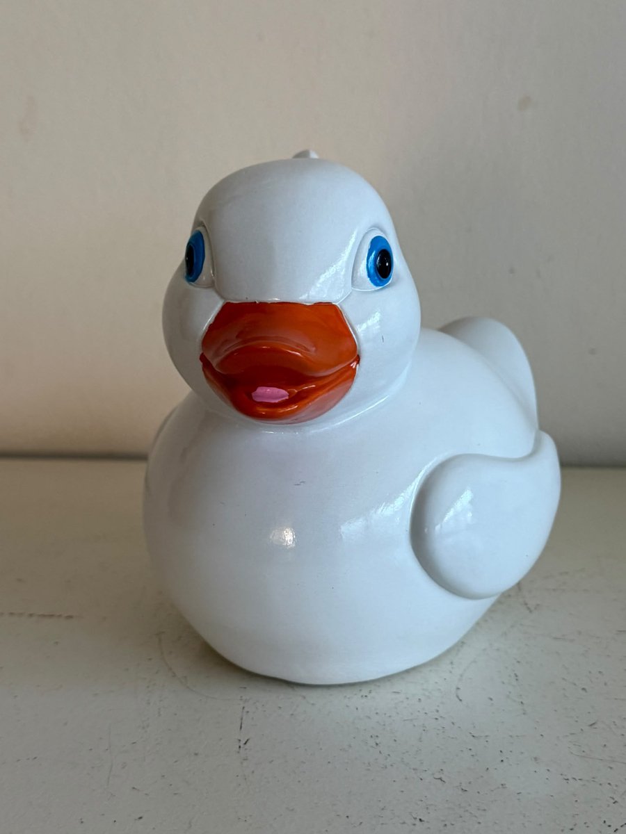 Goodyz - Decoratie - Dieren - Bad Eend - Badeend - S - 16cm lang- Wit