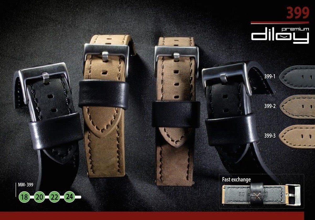 Oiled leather watch straps, Ref 399 - ShopVlot