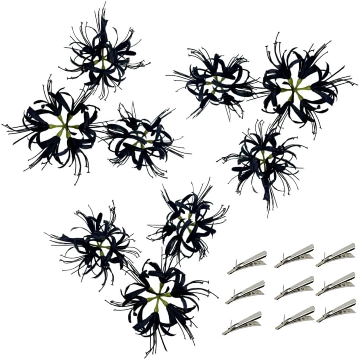 SnelShoppen - Silk Spider Plant Nep Bloemhoofdjes - Kunstbloemen voor Creatieve Projecten, Bruiloft Decoratie, Verjaardag en Thuisdecoratie (9 Stuks,