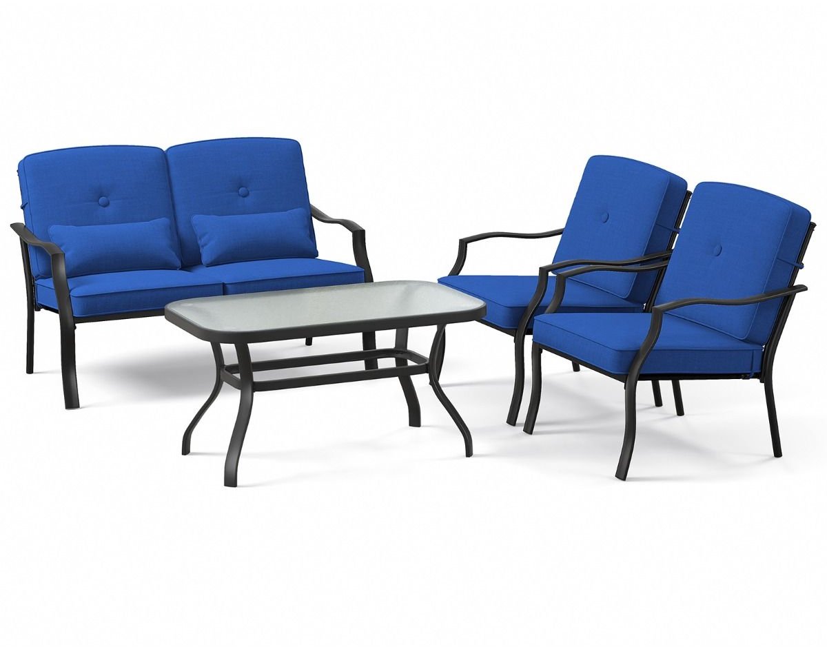 SureDeal® - Tuinmeubel - Delige Tuinmeubelset Terrasmeubels - Zit Rug - Taillekussens Zitg