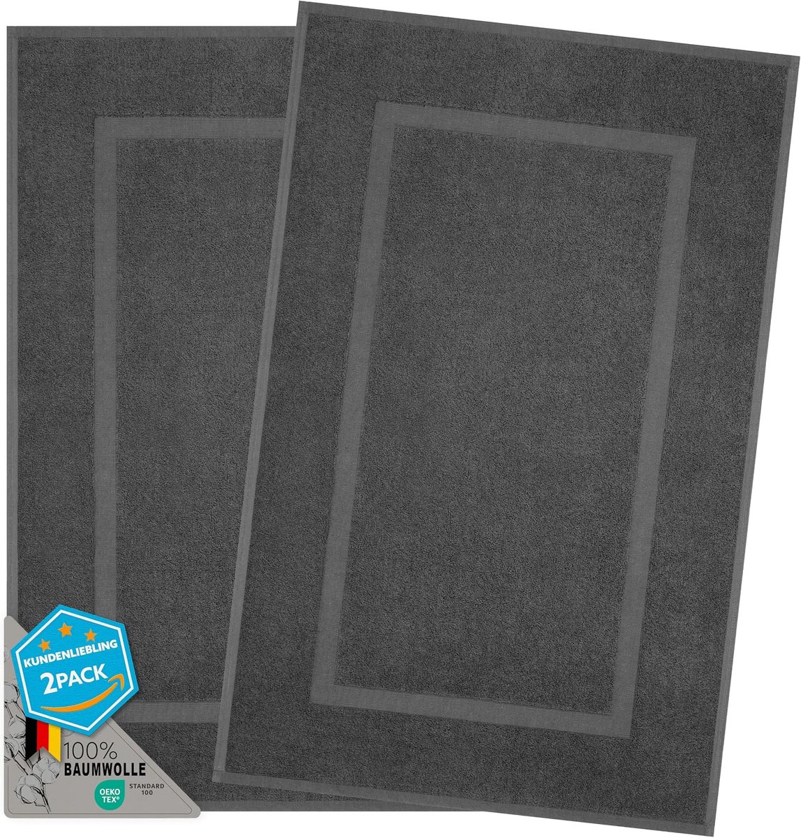 SnelShoppen - Hammetex Handdoeken 100% Katoen, Zacht en Absorberend, Öko-Tex Gecertificeerd, Badmat in Handdoekvorm 51 x 86 cm voor Badkamer en Toilet