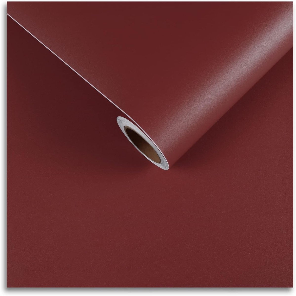 Donkerrode Zelfklevende Wandfolie Mat voor Meubels - Waterdichte Vinyl Behang voor Woonkamer en Slaapkamer - 30cm x 200cm Decoratieve Film