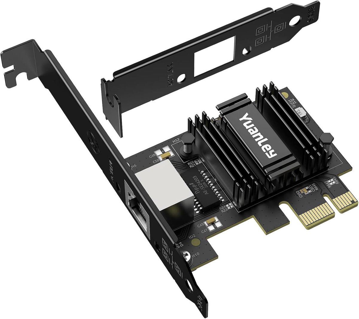 SnelShoppen - 2.5G PCIe Netwerkkaart - 2.5 Gigabit Ethernet Adapter - Realtek RTL8125B - 2500Mbps NIC Kaart voor PC - Compatibel met Windows/Linux/MAC