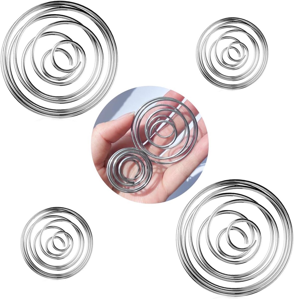 SnelShoppen - 4 Pcs RVS Shaker Ballen voor Eiwitshakes, 304 Roestvrijstalen Mixballen voor Mixerflessen, Blended Dranken, 3 * 2.8cm + 4.8 * 4.2cm