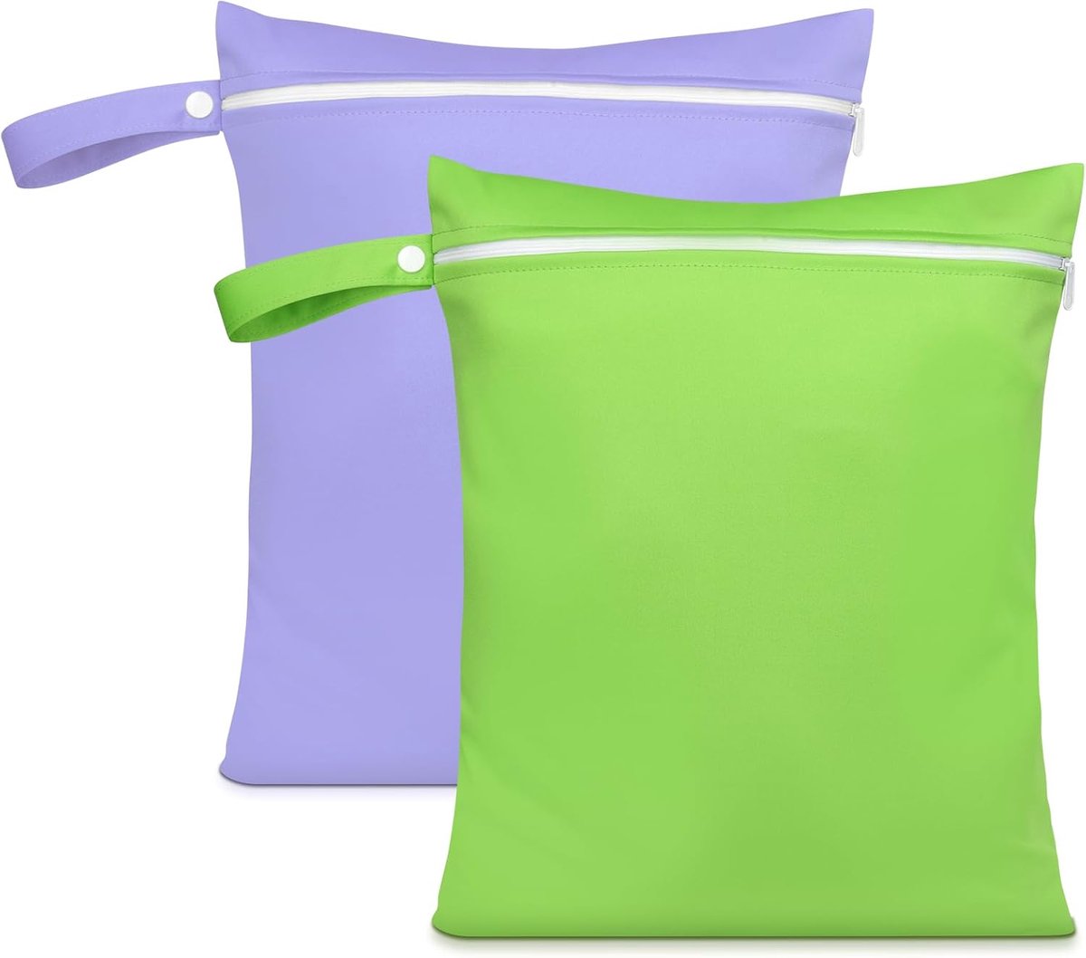 SnelShoppen - Wet Bags - Waterdichte Reistas - Herbruikbare Waszak - Polyester Diaper Bag met Handvat & Rits - Organizer voor Yoga & Reizen - Groen &