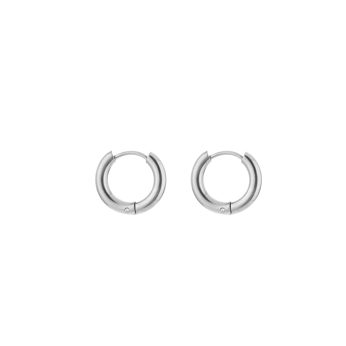 Stainless Steel Small Basic Hoops – Minimalistische & Dagelijkse Oorringen – RVS - Zilver - 15mm