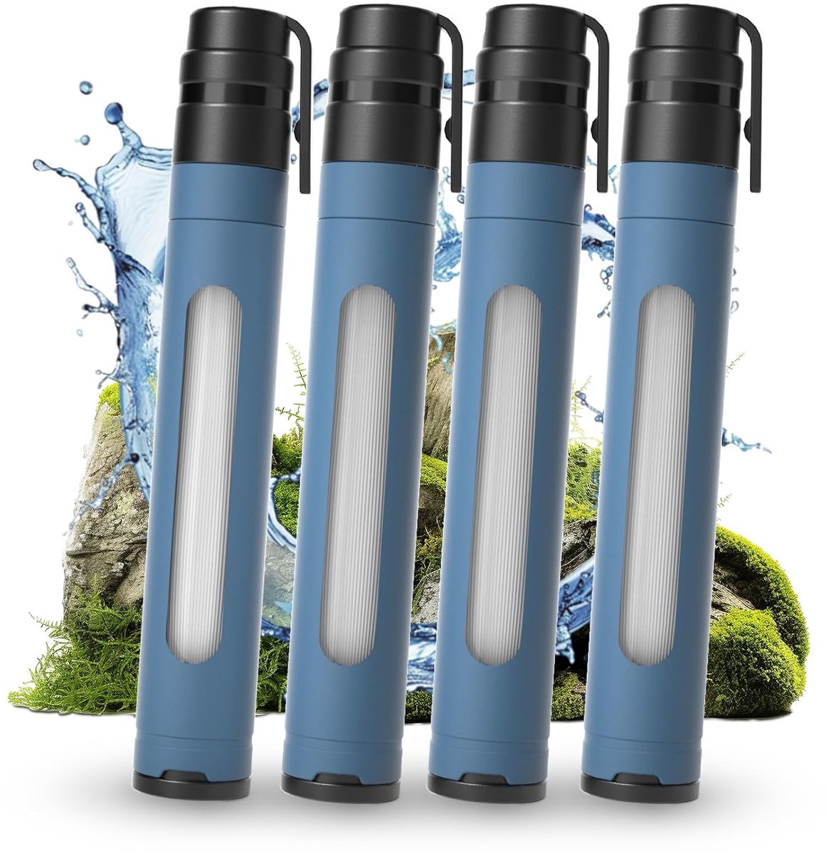 SnelShoppen - 0.01 μm Draagbare Waterfilter met Kijkvenster, Luchtzuiveraar voor Camping en Wandelen, Lichtgewicht Persoonlijke Filter, 50g voor Rugza