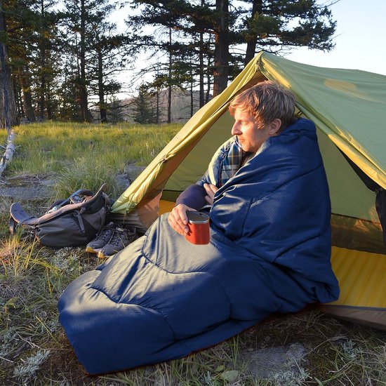 SnelShoppen - Ultralichte Slaapzak voor 3 Seizoenen, Ideaal voor Camping, Hiken en Buitenactiviteiten, Waterdicht en Scheurvast, Compact en Lichtgewic van Snelshoppen — afbeelding 5