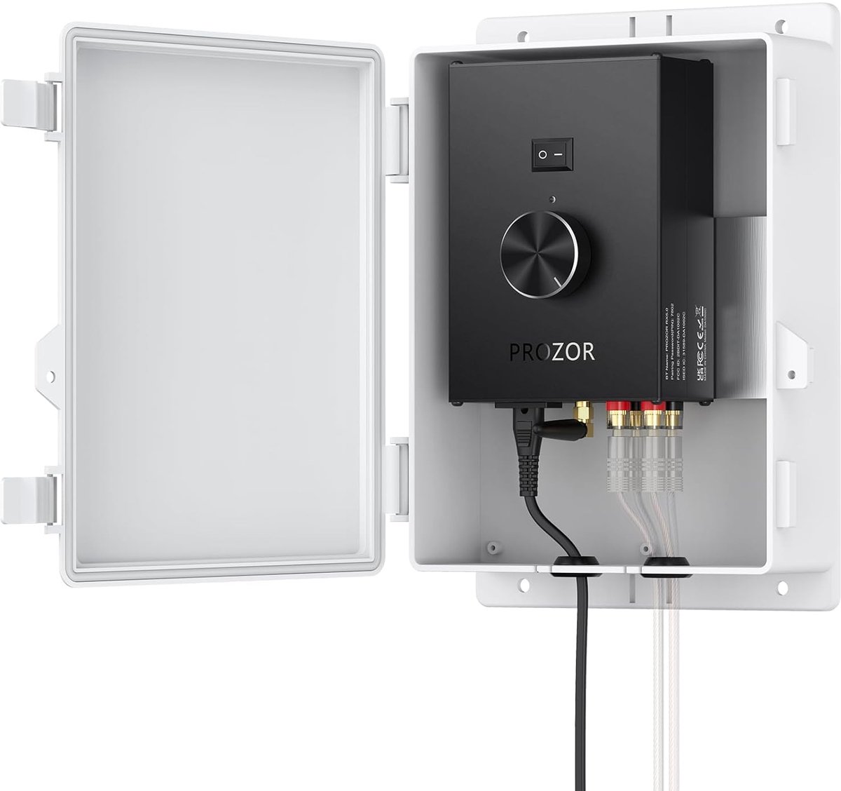 SnelShoppen - Bluetooth 5.0 Versterker 2x200W Buitenversterker IP65 Waterdicht, Krachtige Audio Ervaring voor Tuin, Camping en Feest