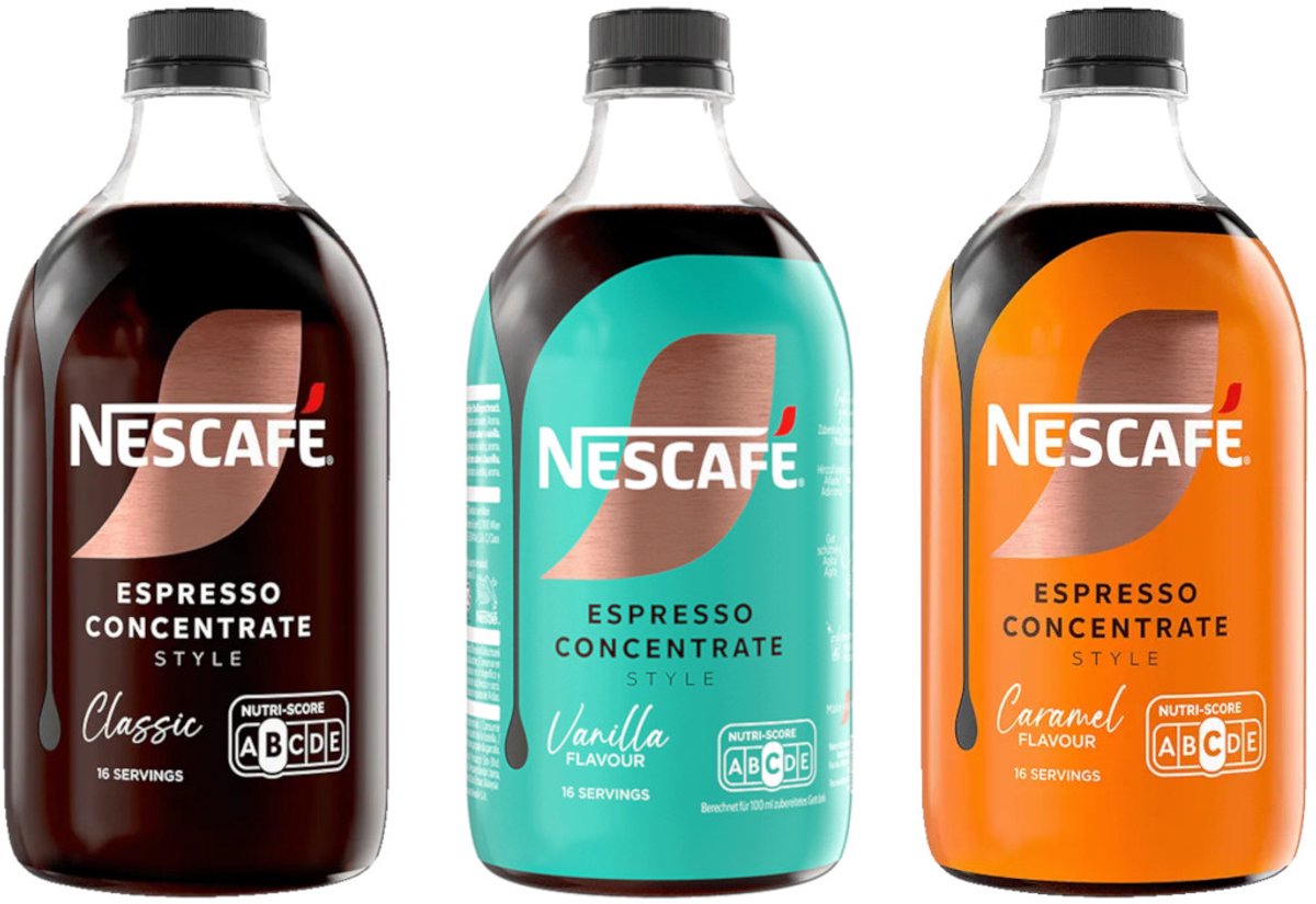 Nescafe Espresso Concentrate Classic & Vanilla & Caramel - Proefpakket - 48 (3x16) Porties