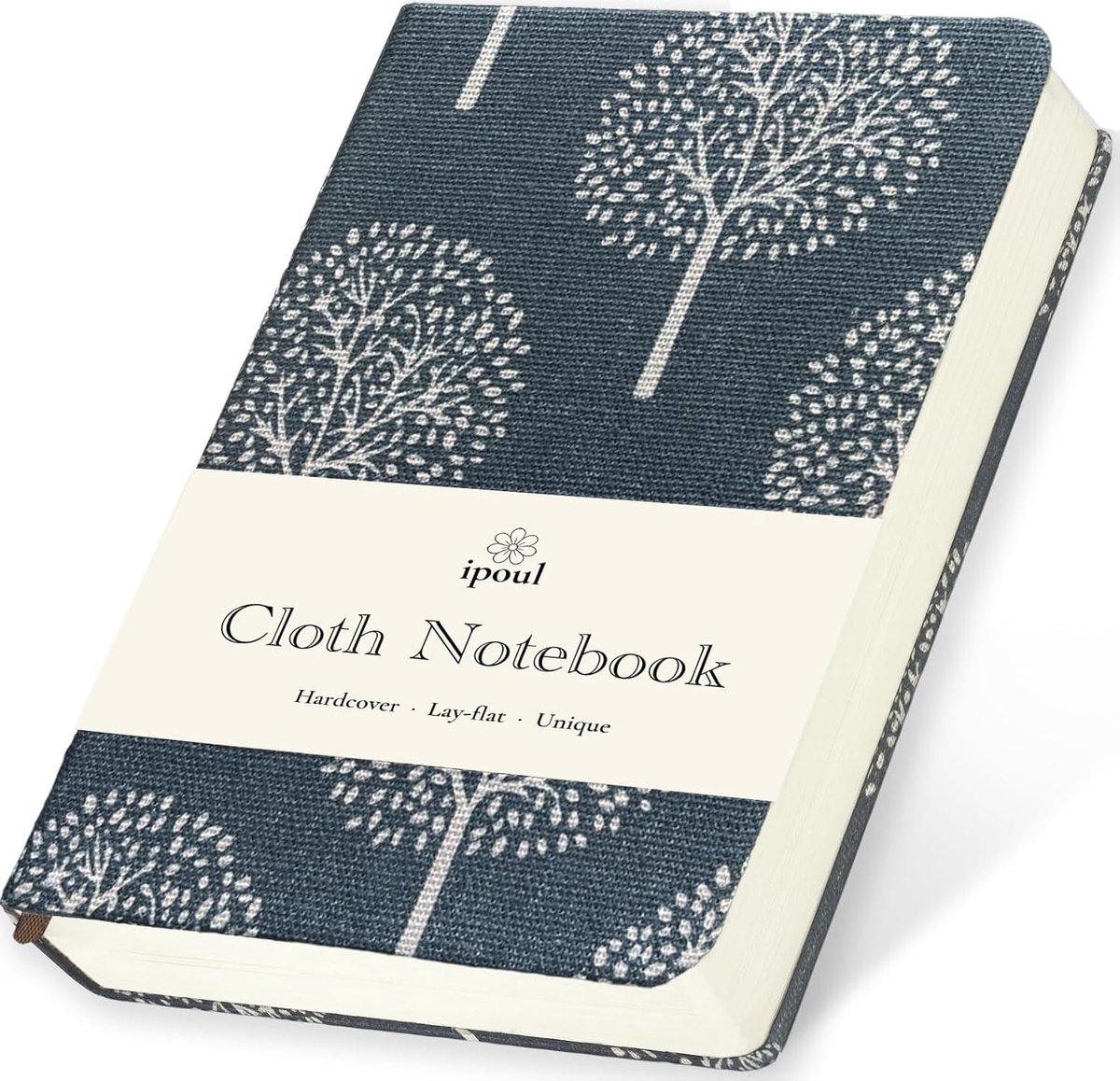 SnelShoppen - Pocket Journal A6 - Leren Notebook 10x15cm - Hardcover, Lijn- en Onlijn Bladzijdes, Tree of Life Design, Compact en Draagbaar, Navy Blau
