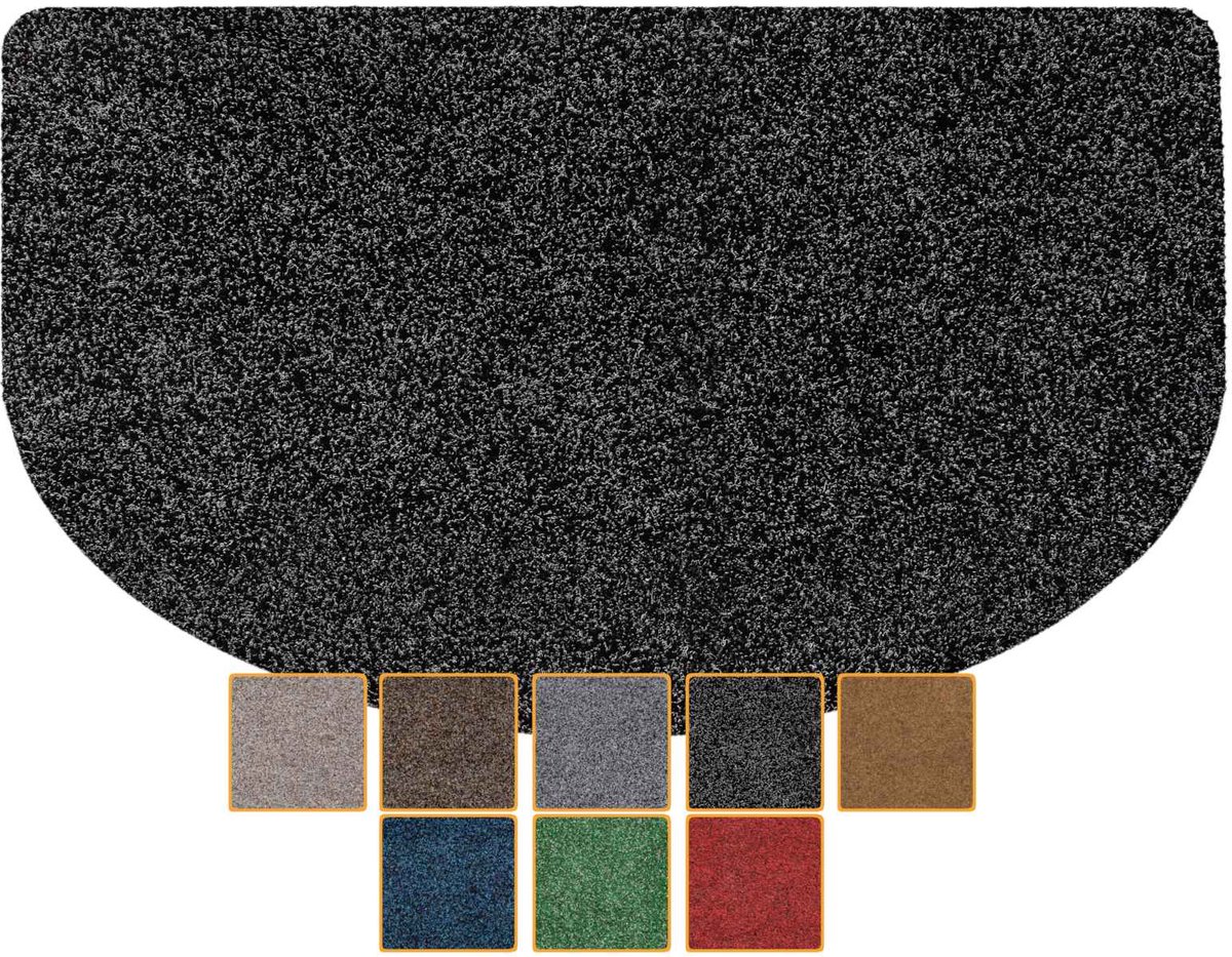 ANRO Deurmat Zwart 75x45cm – Schoonloopmat Antislip Wasbaar Voordeur Hal Binnen & Buiten Op Maat