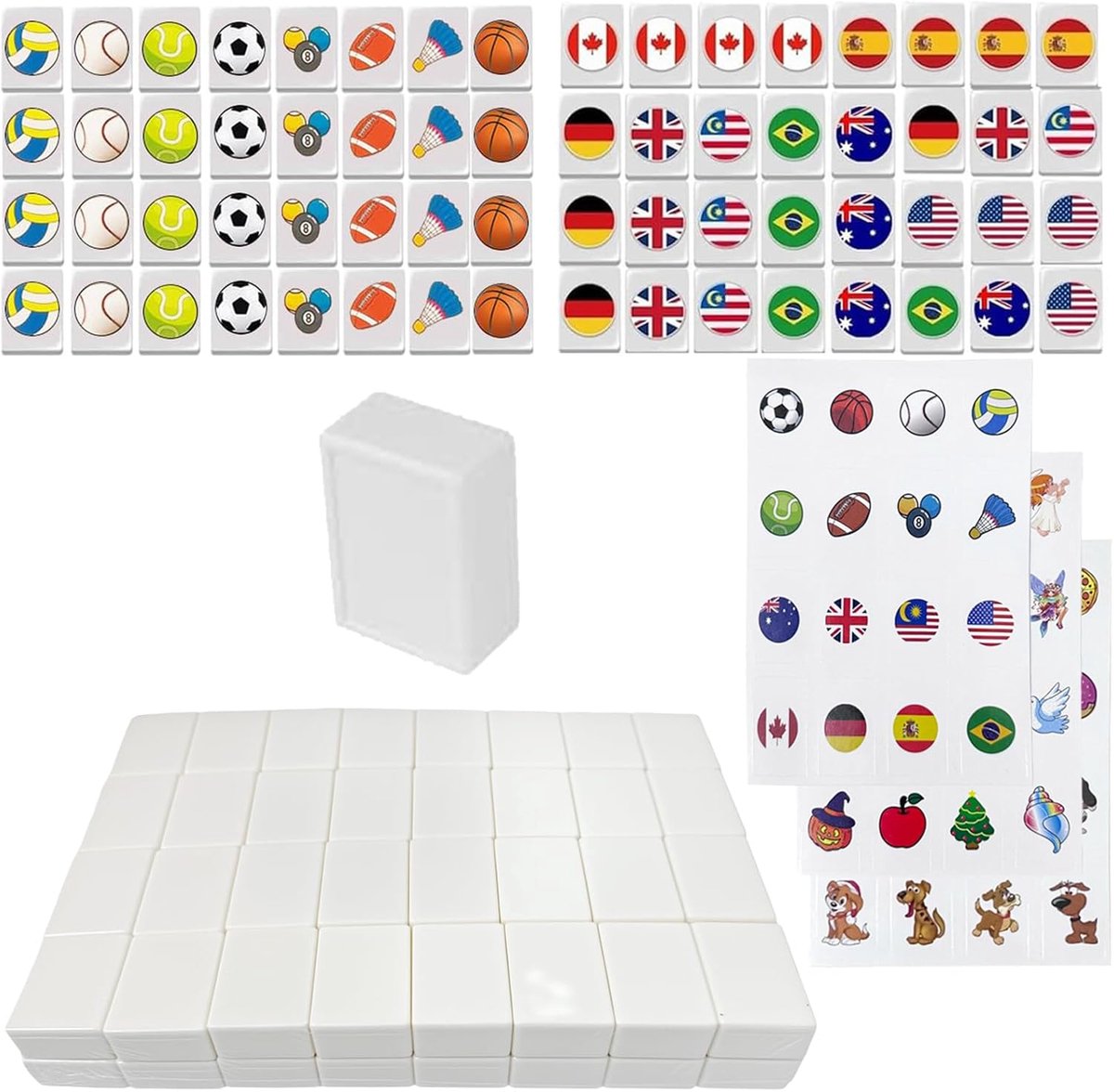 SnelShoppen - Majongstenen Spel voor Volwassenen - Traditionele Mahjong Set met 144 Stenen, Houten Opbergdoos, Ideaal voor Spellenavonden en Gezellige