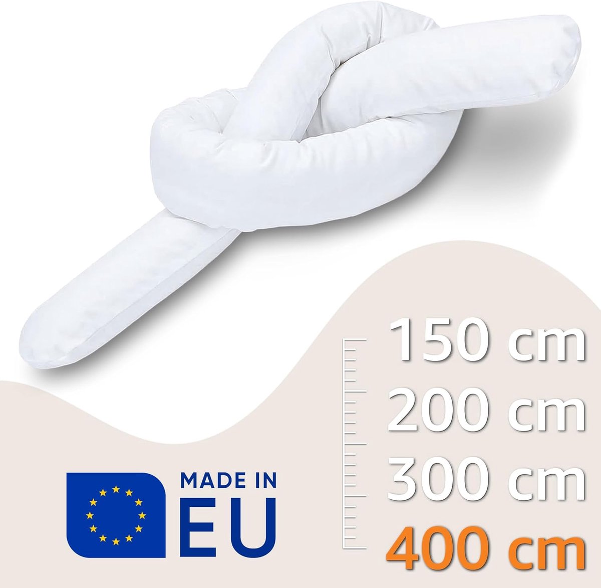 SnelShoppen - Side Sleeper Pillow Body Pillow 400 cm Katoen - Lange Kussen Bedrol SlaapKussen Nekrol Decoratie voor Kinderen Oeko-Tex Hert