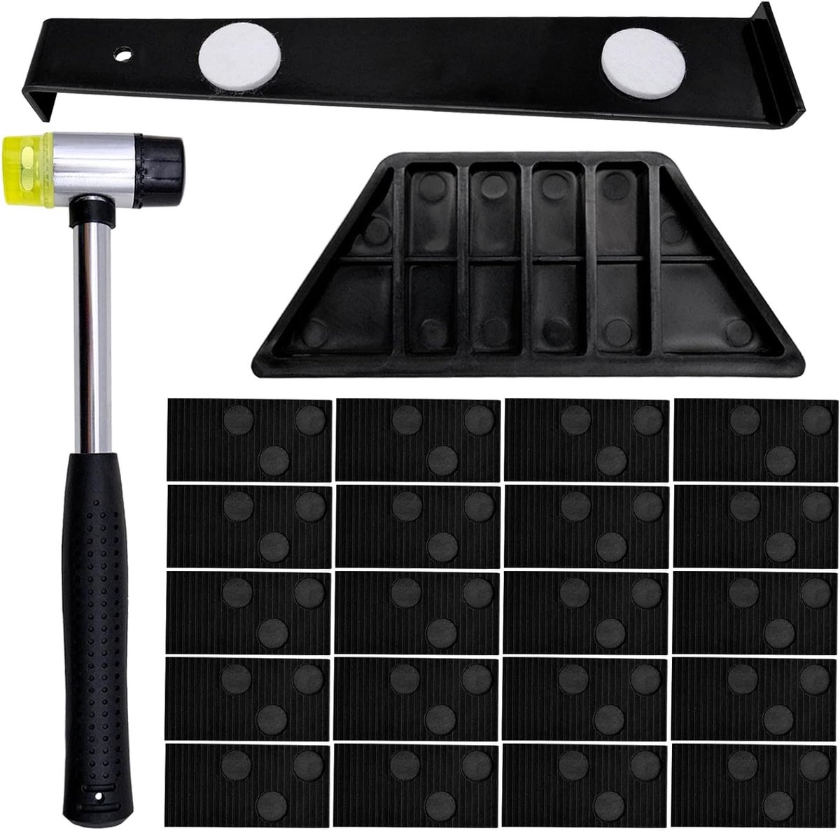 23-delige laminaat vloeren installatie toolkit met trekstang, tapblok, rubberen hamer en afstandhouders