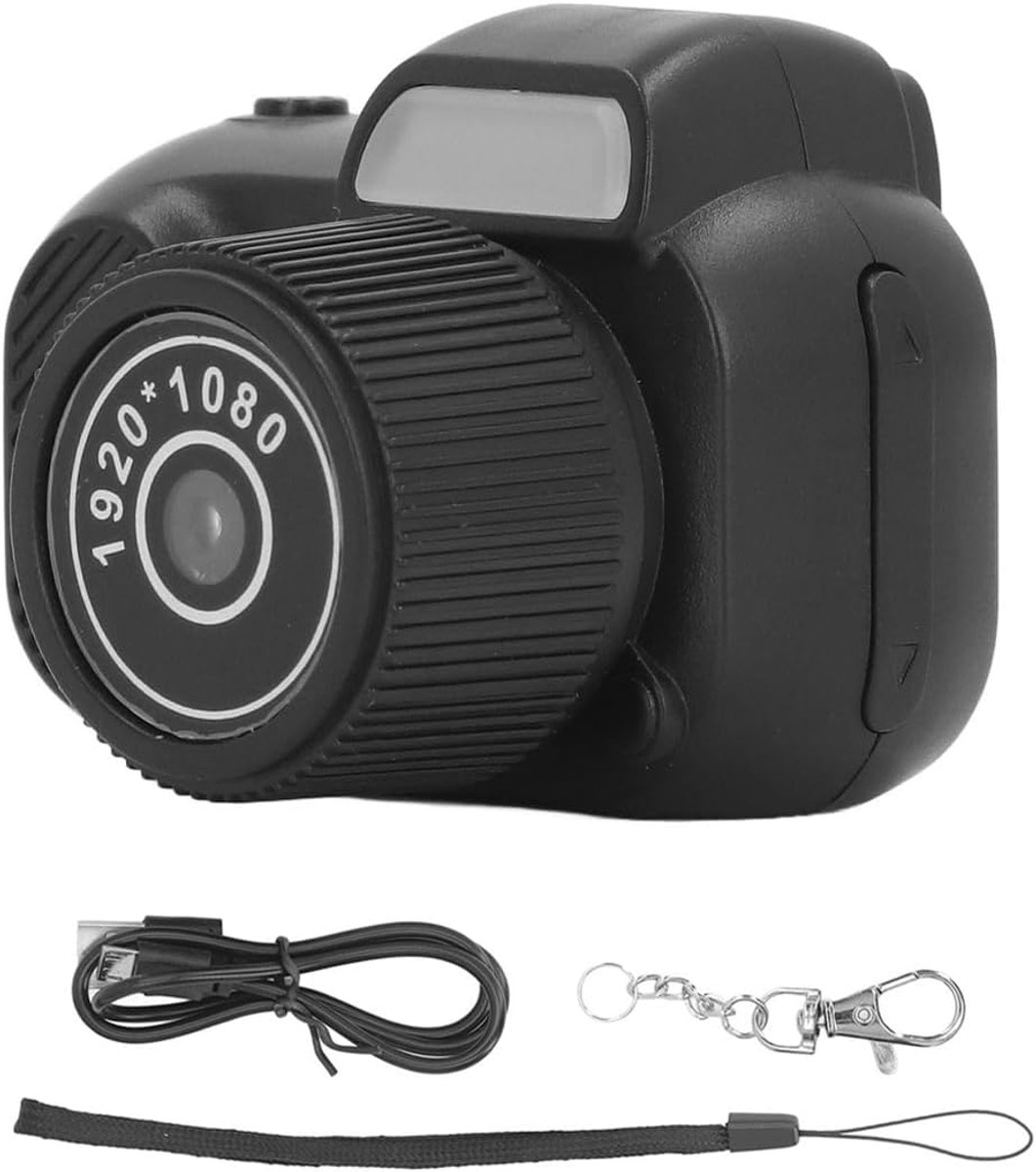 SnelShoppen - Mini Camera 1080P HD, Compacte Video Camera met Kleuren Scherm, Ideaal voor Feestjes, Vakanties en Studierapporten
