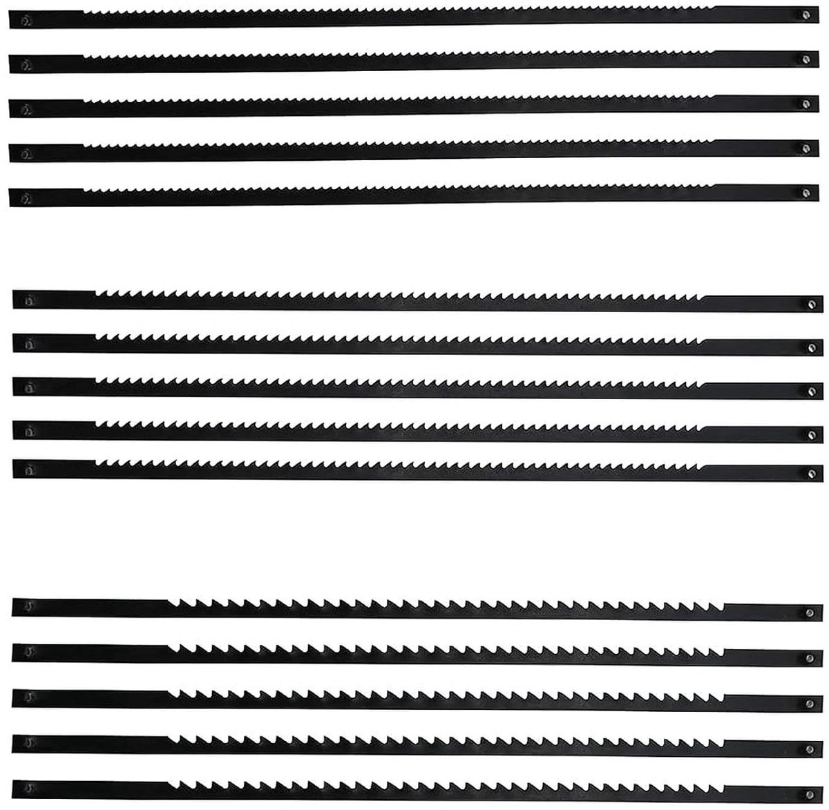 Scrollzaagbladen 127 mm met Puntige Tanden - Set van 15 voor Precisiewerk, Houtbewerking en Modelbouw