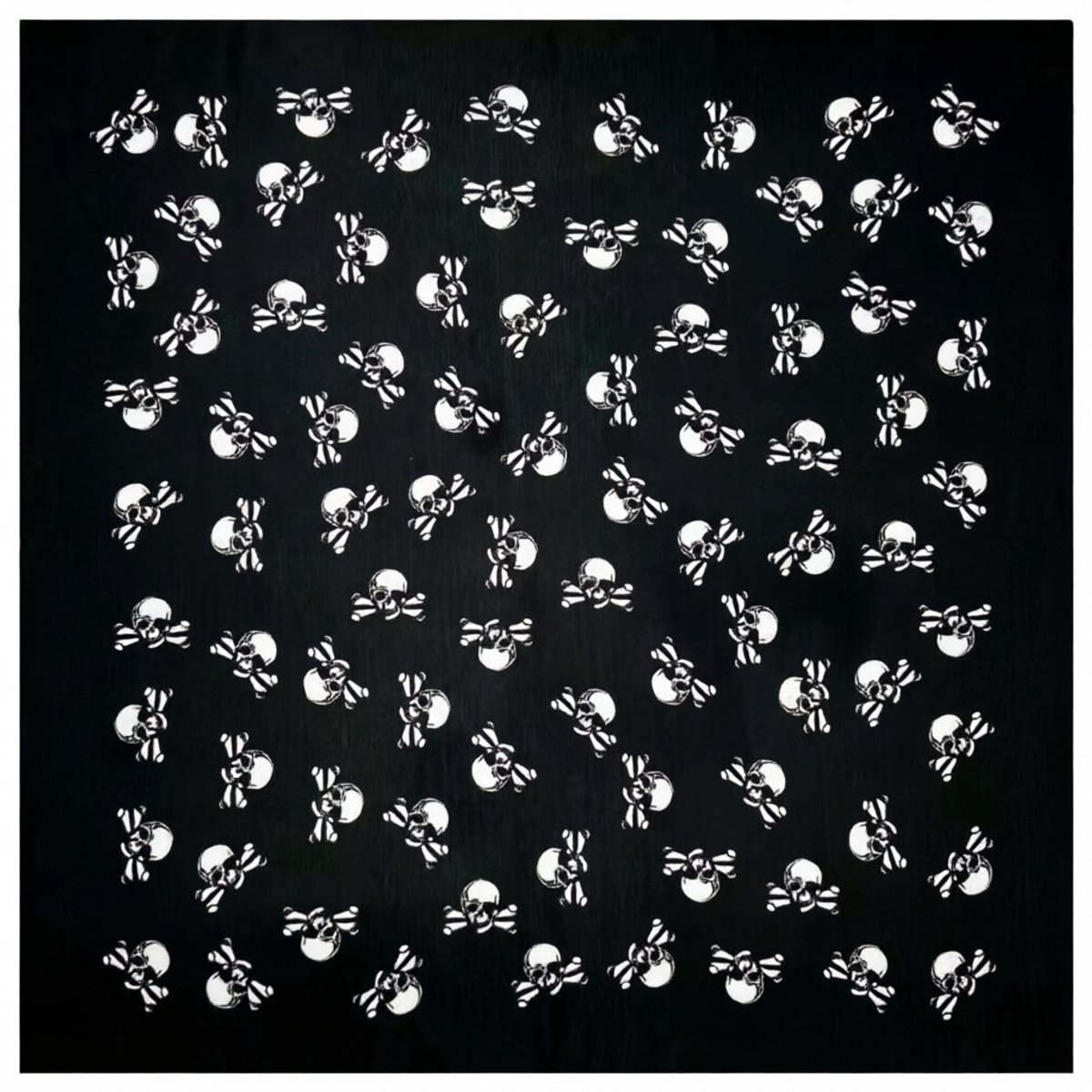 QTTVBTNA -Piraten Bandana - Schedel Bandana - Hoofddoek - Stijl 3, set van 15, 54×54 cm, katoen, zwart, wasbaar - Multifunctioneel: haarband, sjaal, zakdoek - Voor piratenfeest, Halloween en carnaval - Unisex - Cadeau voor kinderen en volwassenen