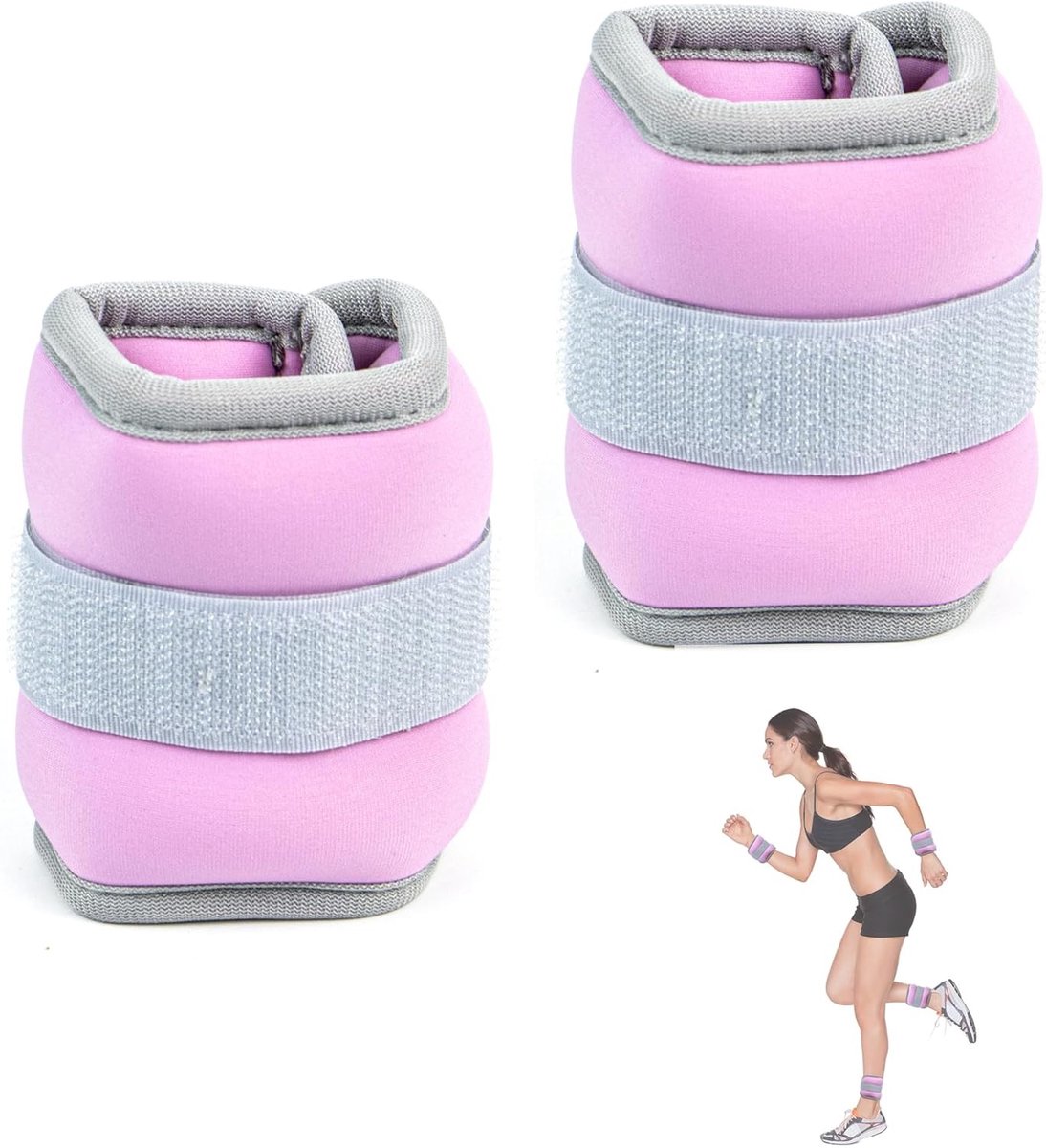 Ronte - Enkel- en polsgewichten voor fitness en thuisgebruik, universeel, 0,25 kg x 2, verstelbaar.