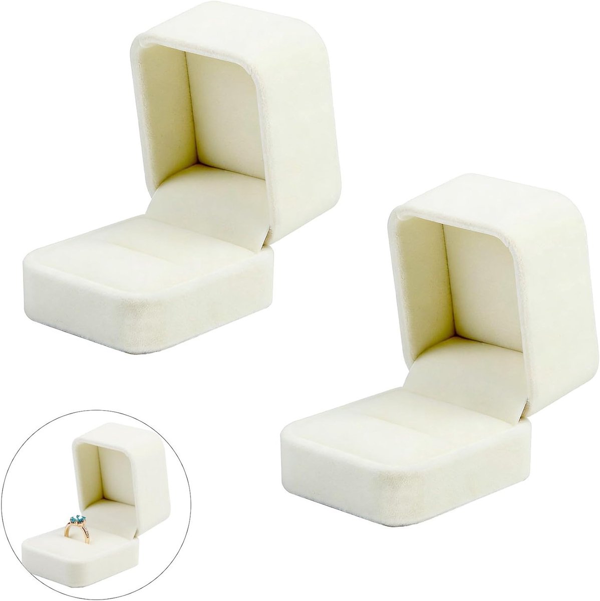 Elegante Opbergdoos voor Sieraden, Perfect voor Trouwen, Verloving en Valentijnsdag, Ideaal voor Presentatie en Cadeauverpakking, Compact en Handzaam