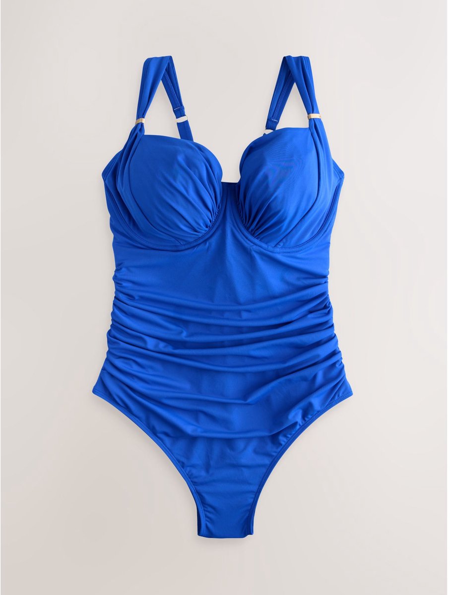 Next Dames - Blauw ondersteunend F-K badpak met beugels - Blauw Cobalt Blue