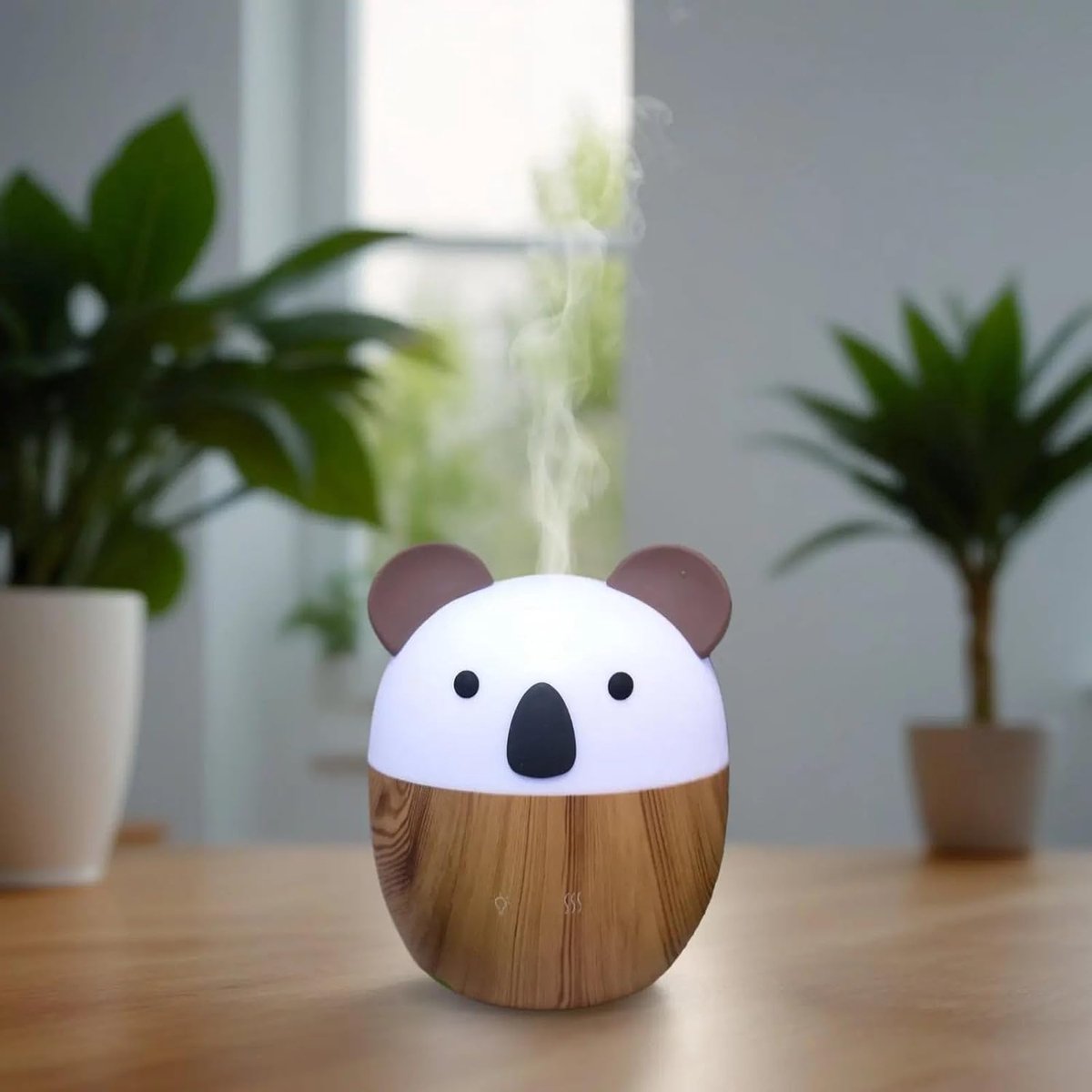 SnelShoppen - Zen'Aroma Essentiële Olie Diffuser Woofie, Ultrasonic Aromatherapie, Elektrisch, USB, 2 Diffusie Modi, Auto Shut-Off, LED Verlichting, C