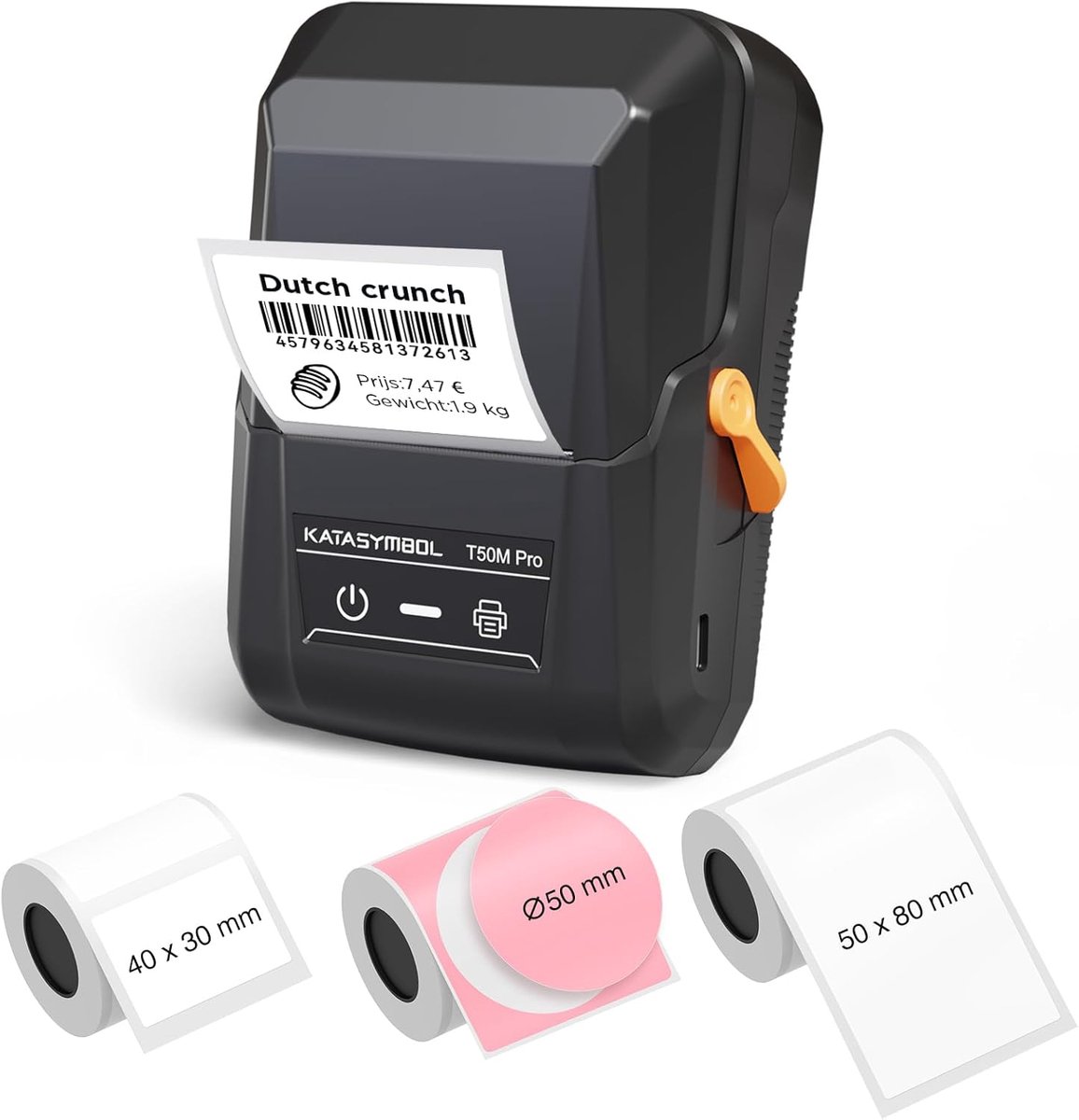 SnelShoppen - Labelprinter Bluetooth met 3 Rollen Waterdichte Labels - Multifunctionele Thermische Labelmaker voor Thuis, Keuken, School en Kantoor me