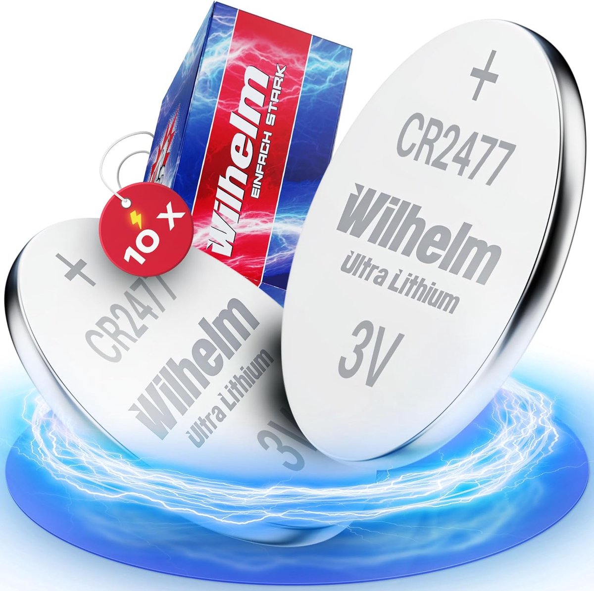 SnelShoppen - 10 x CR2477 Lithium Knopcelbatterijen 3V - Duurzaam, Betrouwbaar en Veelzijdig voor Elektronica, Speelgoed, Horloges - Ø24mm, 1070 mAh