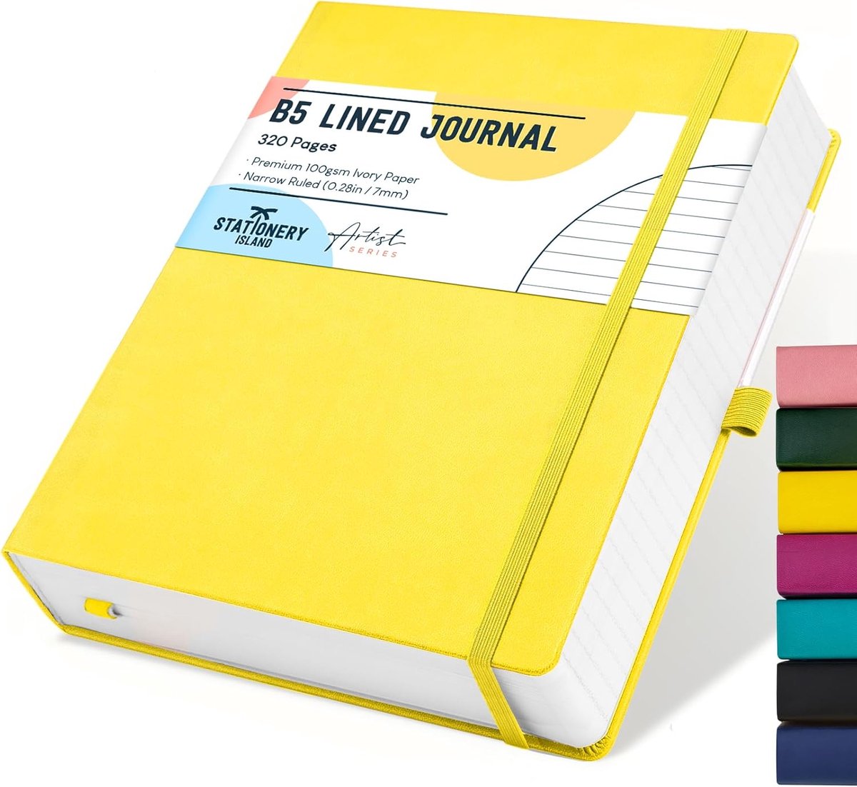 SnelShoppen - B5 Notitieboek met Hard Cover, 320 Bladzijden, Lijnpapier, 100gsm Premium Papier voor Schrijven, Studeren, Plannen en Journaling